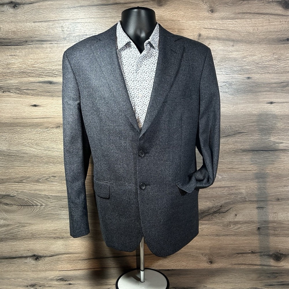 Jos A Bank Reserve Sport Coat Blazer 100% Wool 42S Reda Navy/grey Never Worn